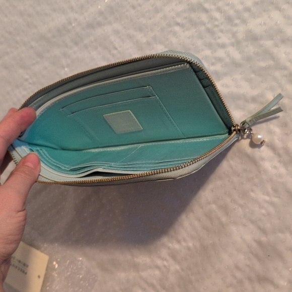 Lanvin en Bleu L-shaped Blue Soft Leather Wallet - Picture 8 of 16